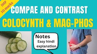 Compare and Contrast Colocynth amp Magphos  Notes  easy explaination in hindi [upl. by Jose]