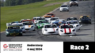 Ginetta GT5 Challenge Sweden 2024  Anderstorp  Race 2 [upl. by Sorensen]