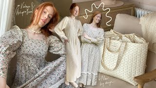 VINTAGE CLOTHING amp ANTIQUES HAUL  NEW QUILTED TOTE BAG  MsRosieBea [upl. by Fernas299]