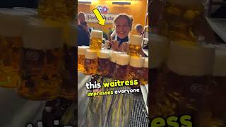 This waitress impresses everyone at Oktoberfest with her incredible strength [upl. by Cindie201]