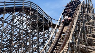 Timber Walibi RhoneAlpes On ride POV [upl. by Ayila]