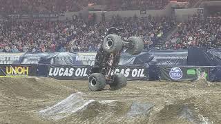 Monster Jam Indianapolis 2024 MaxD Blackout winning freestyle [upl. by Ynner]