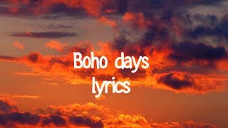 Boho Days From quotTick TickBoomquot Lyrics Video [upl. by Adianes321]