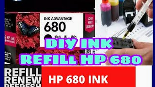 How to Refill Black Ink Cartridge 680 for HP Detailed Step by Step Tagalog Version tutorialvideo [upl. by Namlak461]