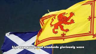 Scotland the Brave Piper Johnny  bagpipes with lyrics [upl. by Ellemrac]