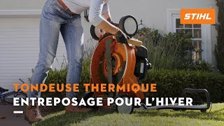 Entreposage pour lhiver  Tondeuses thermique STIHL [upl. by Aelyk]