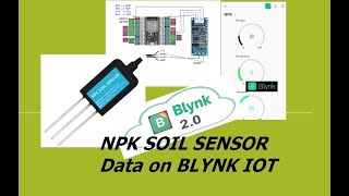 NPK Soil Sensor Data on BLYNK IOT [upl. by Langham]