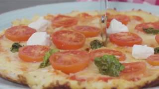 Cómo hacer pizza margarita con masa de coliflor  Receta Turbo Cecofry 4D [upl. by Leverick]