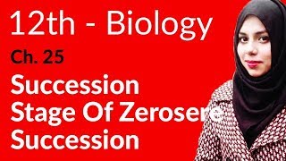 2nd Year Biology Ch 25  Stage of Zerosere Succession  12th Class Biology [upl. by Fredie739]