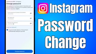 Instagram password change  how to set new instagram password update 2024 [upl. by Ablem573]