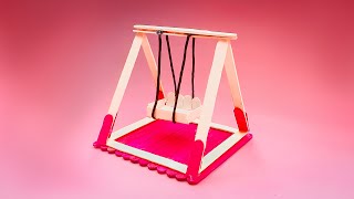 Popsicle stick crafts  How To Make Popsicle Stick Swing DIY Miniature Jhula  diy craft [upl. by Hacim704]