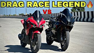 Drag Race RS 200 vs R15M🔥 SC project Exhaust sound note  baap bapp hota h [upl. by Euqor]