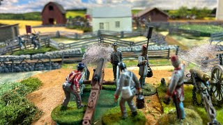 Battle of Gettysburg Fight for Herr’s ridge 1st day miniature war game [upl. by Egrog]