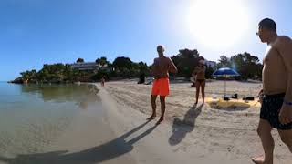 Ibiza Beach Walk  Portinatx in early morning VR360 5k Video [upl. by Lunseth572]