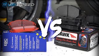 Brake Pad Showdown  EBC vs Hawk Brake Pads [upl. by Matejka11]