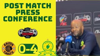 Kaizer Chiefs 04 Mamelodi Sundowns  Coach Manqoba Mngqithi’s post match press conference [upl. by Nalod]