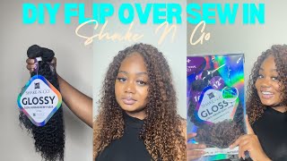 DIY Natural Flip Over Sew In w leave out [upl. by Pastelki]