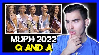 Miss Universe Philippines 2022 Reaction  Top 5 Question and Answer Q and A Review [upl. by Htebazle]