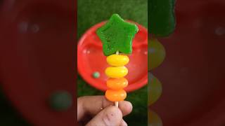 Green star candy and mentos candy lollipop popsicle viral trending shorts youtubeshorts ytshort [upl. by Berta336]