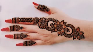 Karwa chauthDiwali Special Indian Mehndi Design Easy Full Hand Dulhan Mehndi DesignHenna Design [upl. by Hulda109]