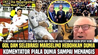 Komentator Piala Dunia Sampai Takjub dan MenangisGol dan selebrasi Marselino Hebohkan Dunia ❗ [upl. by Ytsirhc600]