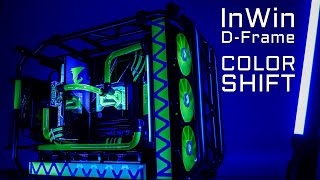 COLOR SHIFTING CUSTOM WATER COOLED GAMING PC Original InWin DFrame Z690 AORUS MASTER RTX 3080 Ti [upl. by Ahsekahs]