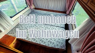 von Einzelbetten zum Doppelbett im Wohnwagen I Umbau DIY [upl. by Abey]