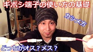 ギボシ端子の使い方 配線のどちらにオスとメスを使うか分かりますか？ How to use Bullet Terminals [upl. by Corvese992]