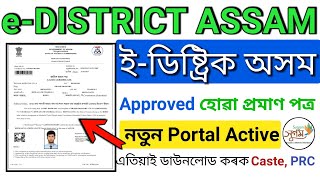 How to download caste certificateassam edistrict portal [upl. by Ykcul289]