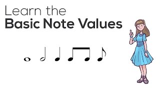 Learn Basic Music Note Values Quarter Half and Whole Notes [upl. by Shaughnessy]