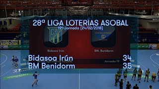 LIGA LOTERIAS ASOBAL J19 Bidasoa Irún  BM Benidorm 34  35 [upl. by Sirej264]