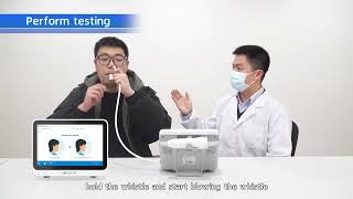 UBREATH Breath Gas Analyzer nNO Nasal nitric oxide testing procedure explained [upl. by Helli]