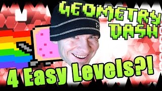 GEOMETRY DASH 4 Easy Levels wCoins  SOCIUS NYAN CATS REVENGE UNNAMED 17 BURST [upl. by Aviva]