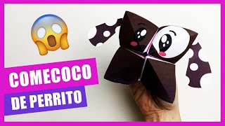 Cómo hacer un 🤪 COMECOCOS 🤪 de PAPEL en forma de 🐶PERRITO 🐶muy fácil para NIÑOS [upl. by Ennael599]