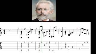 For easy guitar P Tchaikovsky  October quotAutumn Songquot  Tabs [upl. by Maroj]