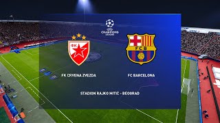 CRVENA ZVEZDA vs FC BARCELONA  UEFA CHAMPIONS LEAGUE MATCHDAY 4 4K [upl. by Sanderson]