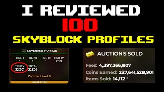 I Reviewed 100 Skyblock Profiles  Reviewing Your Skyblock Profiles Part 5  Hypixel Skyblock [upl. by Irish293]