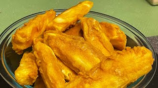 How to Make Fried cassavaYucca friedyucca singkonggorengkrispiempuk cassavarecipeindia [upl. by Yorgo]