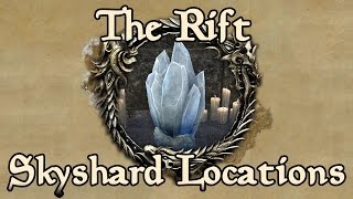 ESO The Rift All Skyshard Locations updated for Tamriel Unlimited [upl. by Pedaias]