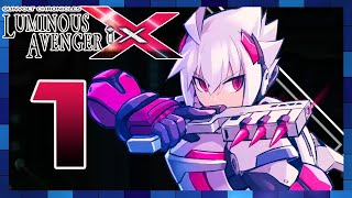 Gunvolt Chronicles Luminous Avenger iX  Gameplay Walkthrough Part 1  Store Ruins Boss Rebellio [upl. by Oznole651]