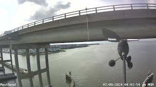 Masthead Cam  Washington Baum Bridge near Manteo NC [upl. by Jobina373]