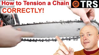 How to Tension a Chainsaw Chain Correctly [upl. by Lammond]