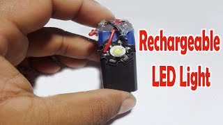 How to make a Mini Rechargeable LED Light at Home [upl. by Sass981]