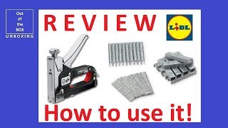 REVIEW amp TEST Powerfix HandHeld Stapler SET Lidl Profi 500 of Staples UStaples and TNails [upl. by Rramo470]