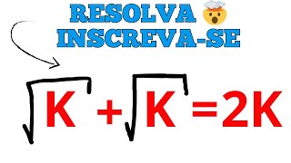 QUANTO VALE K matemática matematica enem maths quiz matematicabasica [upl. by Hegarty455]