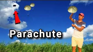 how to make mini parachute at home  parachute parachute Kaise flay karma hair [upl. by Rodoeht]