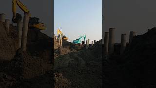 Lonking vs Kobelco excavator roadconstruction automobile [upl. by Odradlig]