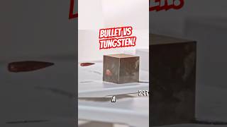 What would happen if a bullet hits a tungsten cube shorts chemistry experiment science [upl. by Galvin]