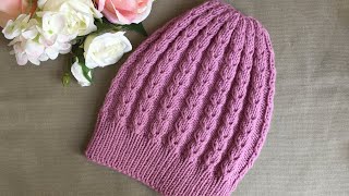 ВЯЗАНАЯ ЖЕНСКАЯ ШАПКА quotINSPIRATIONquot KNITTED HAT [upl. by Llenoil]