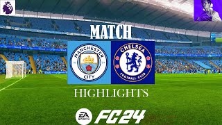 FC24 Manager Career Mode  Man City vs Chelsea  Highlights  Premier League [upl. by Dalton]